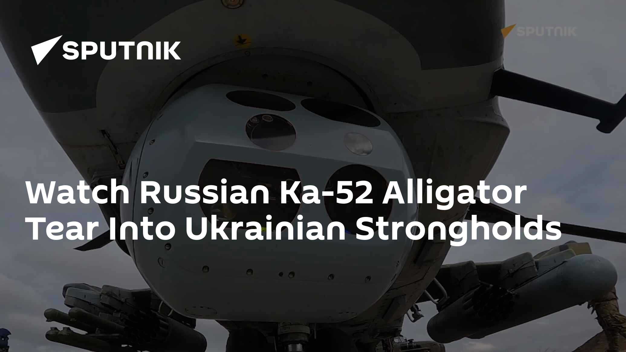 Watch Russian Ka-52 Alligator Tear Into Ukrainian Strongholds