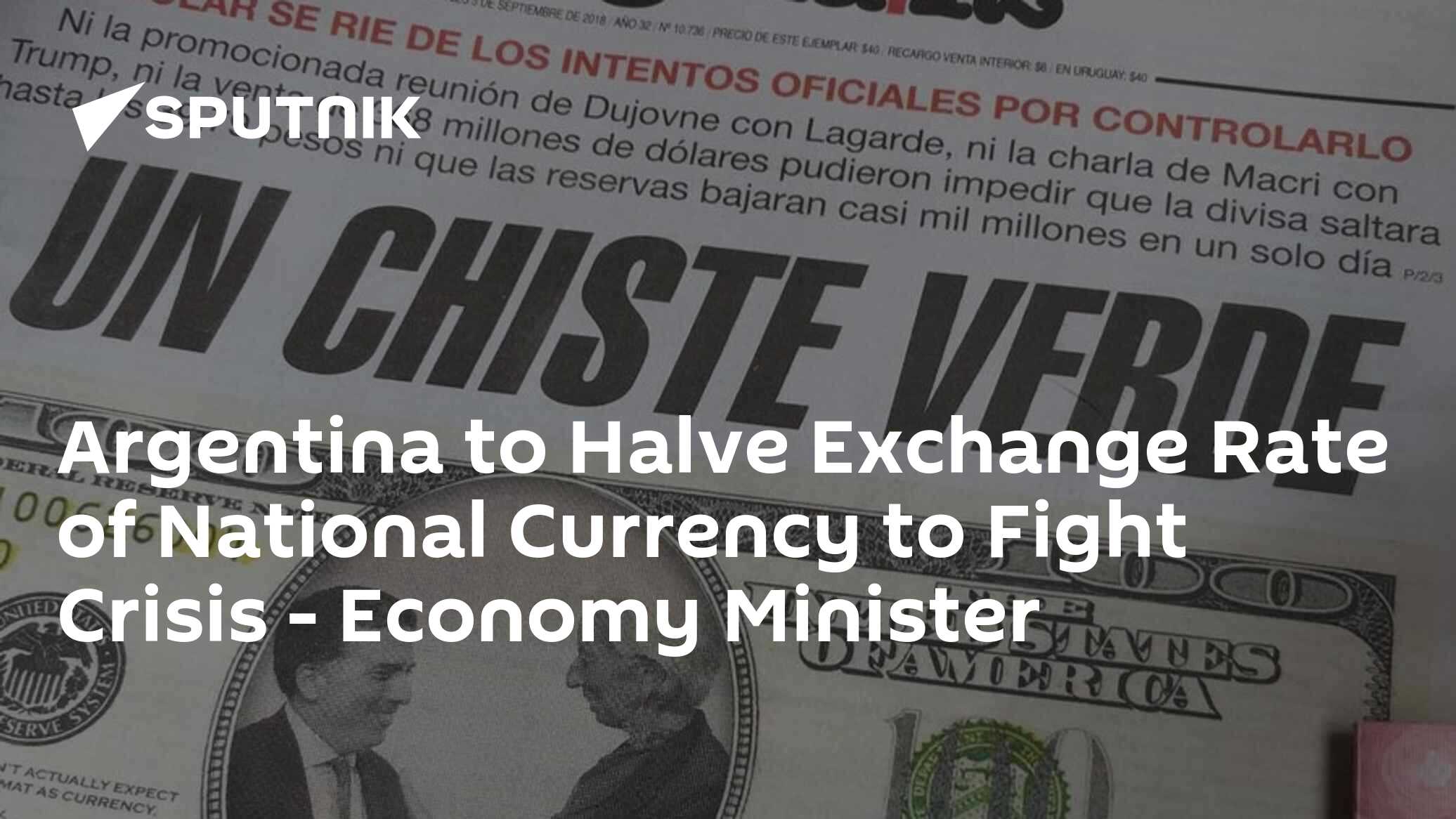 Argentina to Halve Exchange Rate of National Currency to Fight Crisis