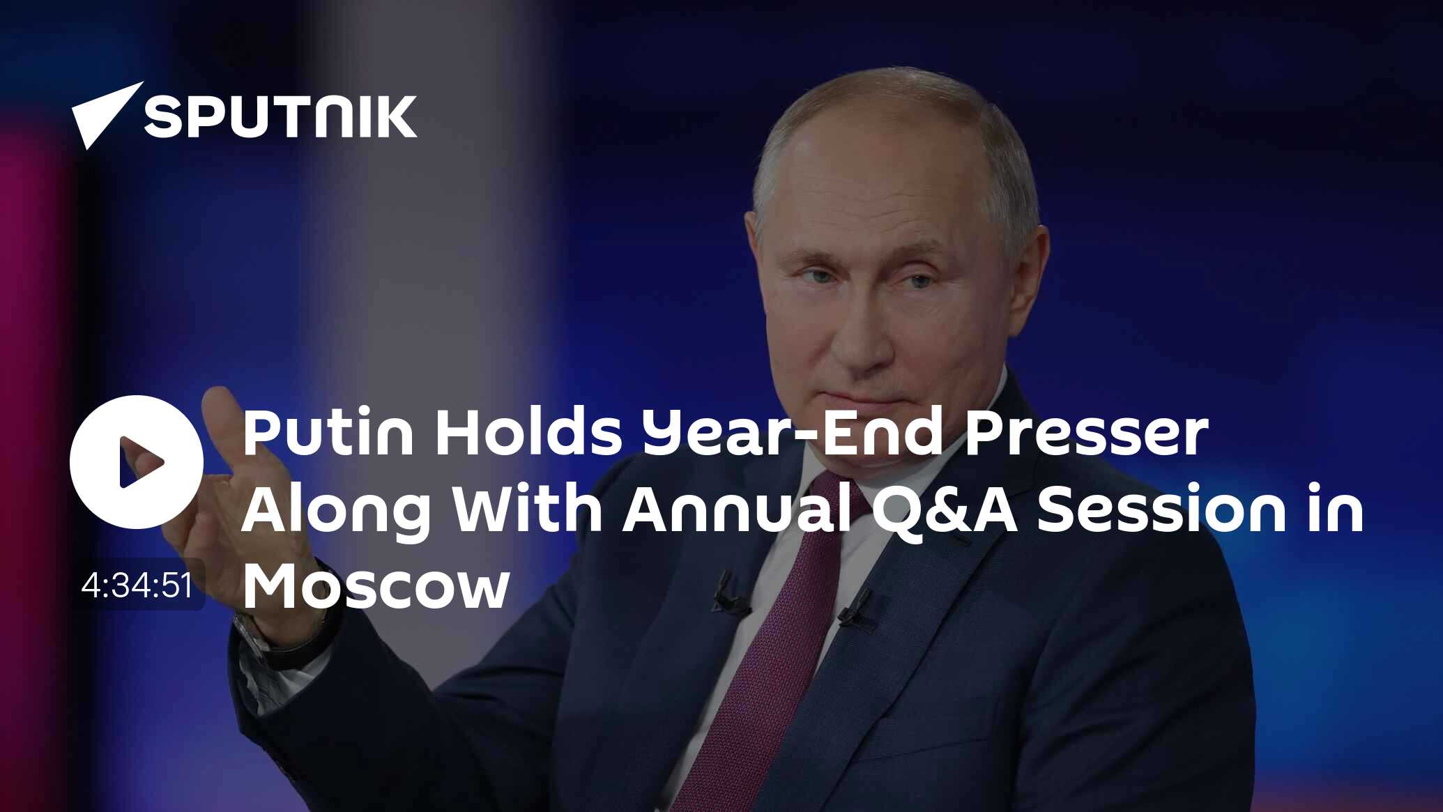 Putin Holds Year-End Presser Along With Annual Q&A Session in Moscow