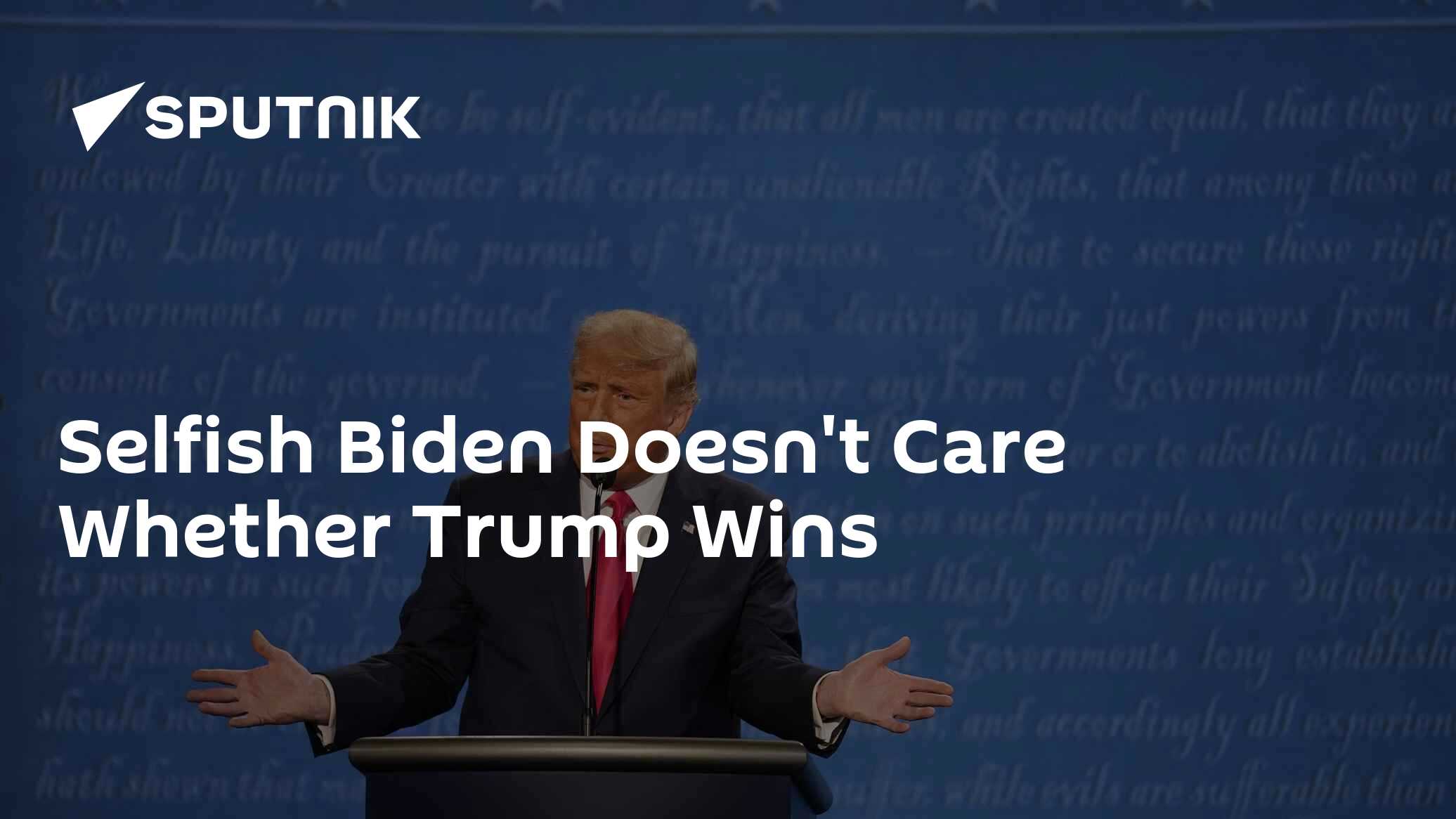 Selfish Biden Doesn't Care Whether Trump Wins - Vimarsana News