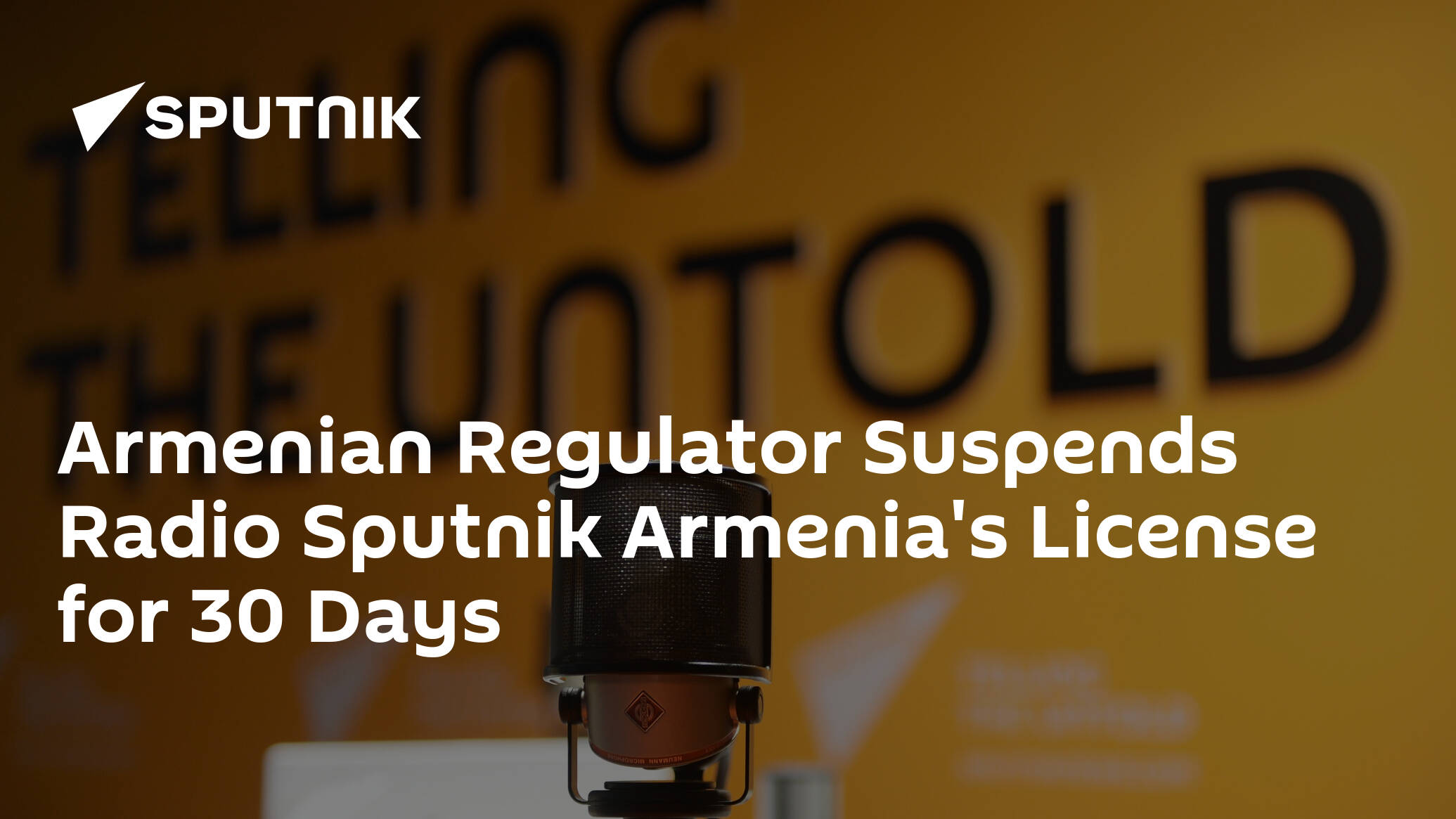 Armenian Regulator Suspends License of Radio Sputnik Armenia for 30 Days