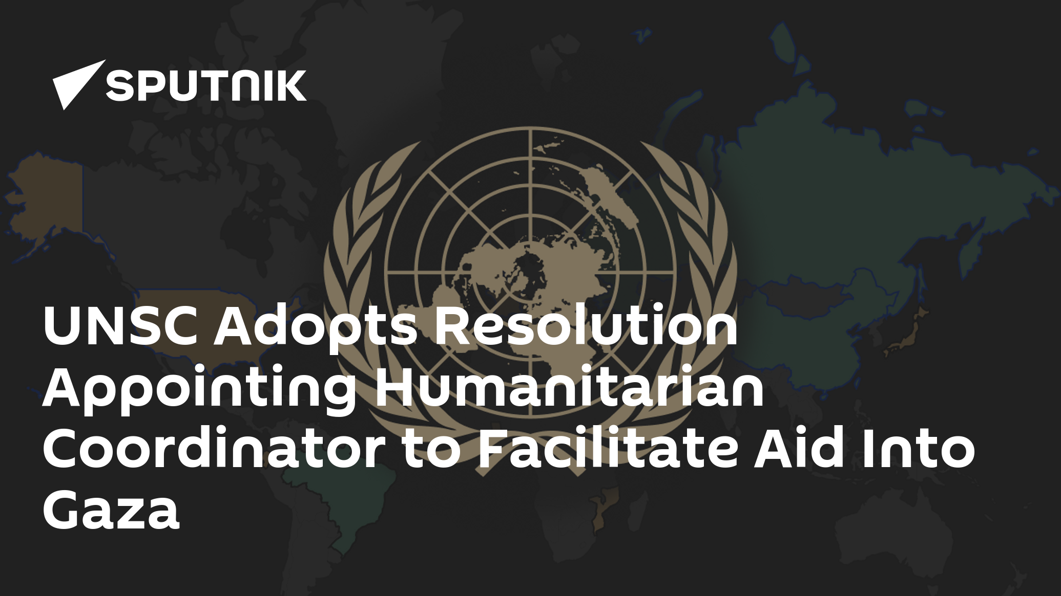 Unsc Adopts Resolution Appointing Humanitarian Coordinator To