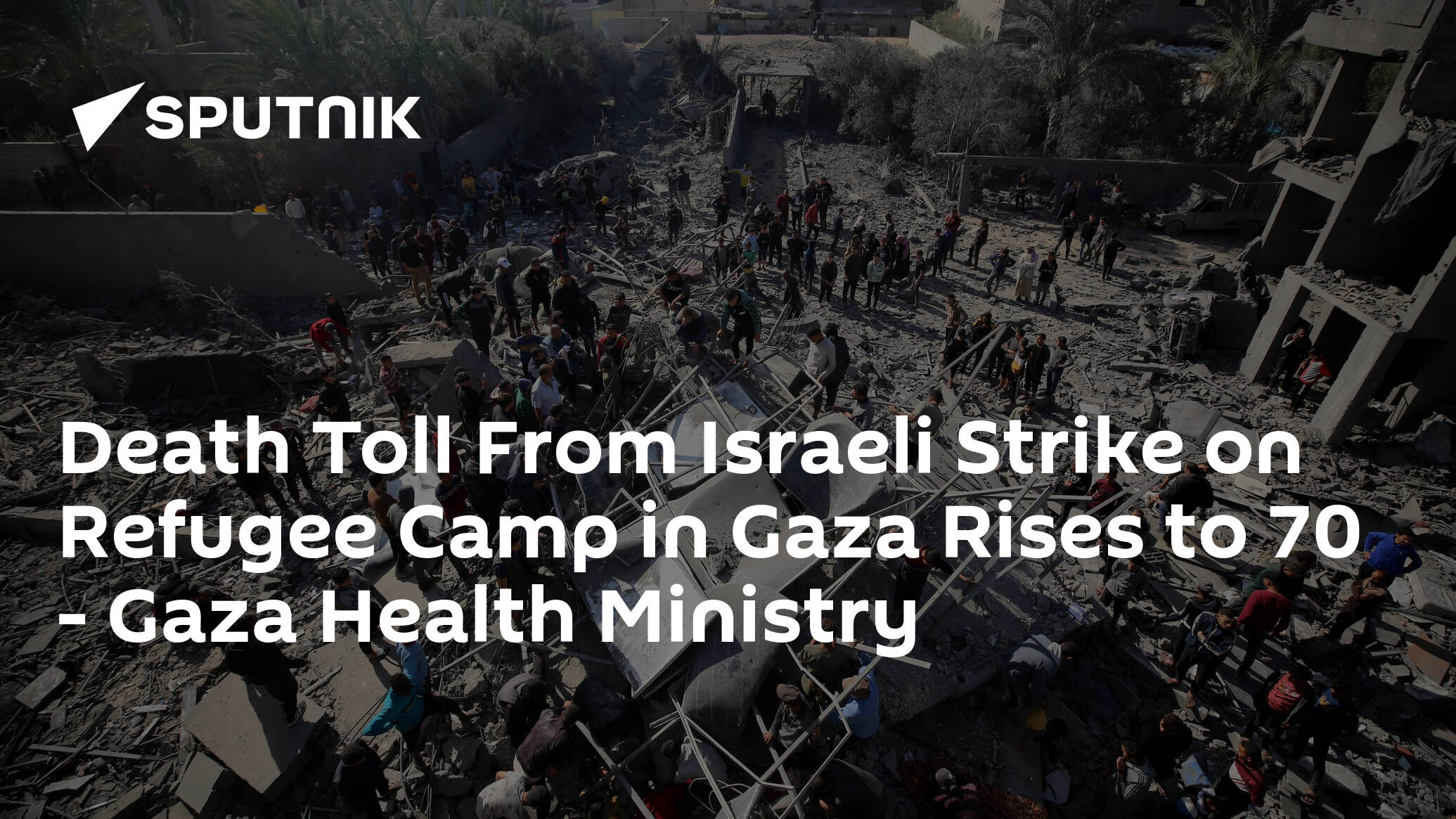 Death Toll From Israeli Strikes on Refugee Camp in Gaza Strip Rises to 45 – Reports