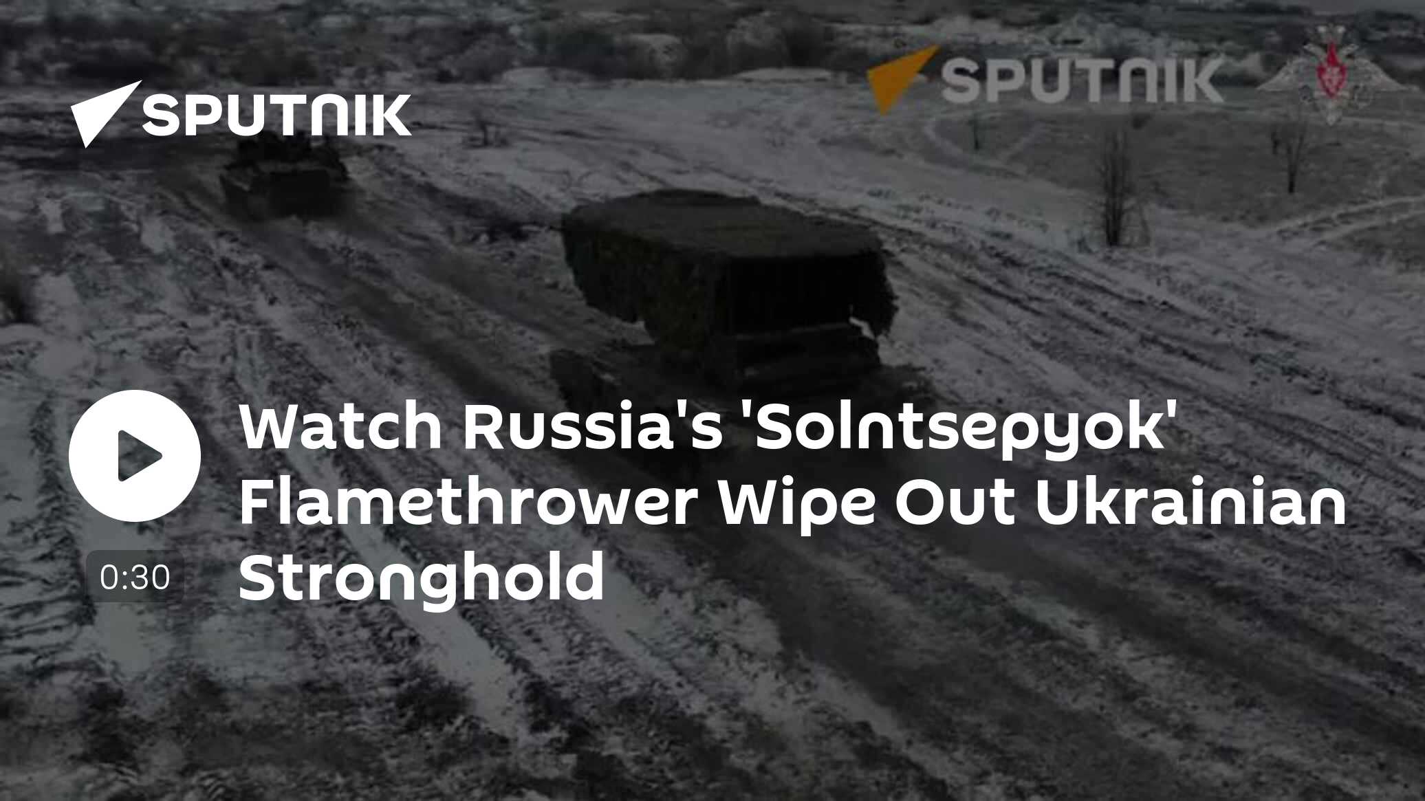 Watch Russia's 'Solntsepyok' Flamethrower Wipe Out Ukrainian Stronghold - Vimarsana News