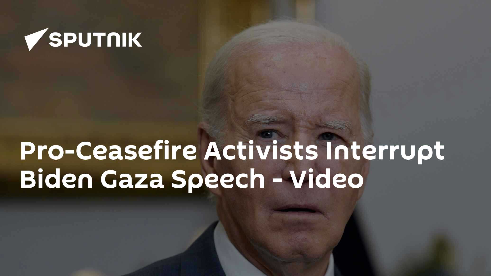 Pro-Ceasefire Activists Interrupt Biden Gaza Speech - Video