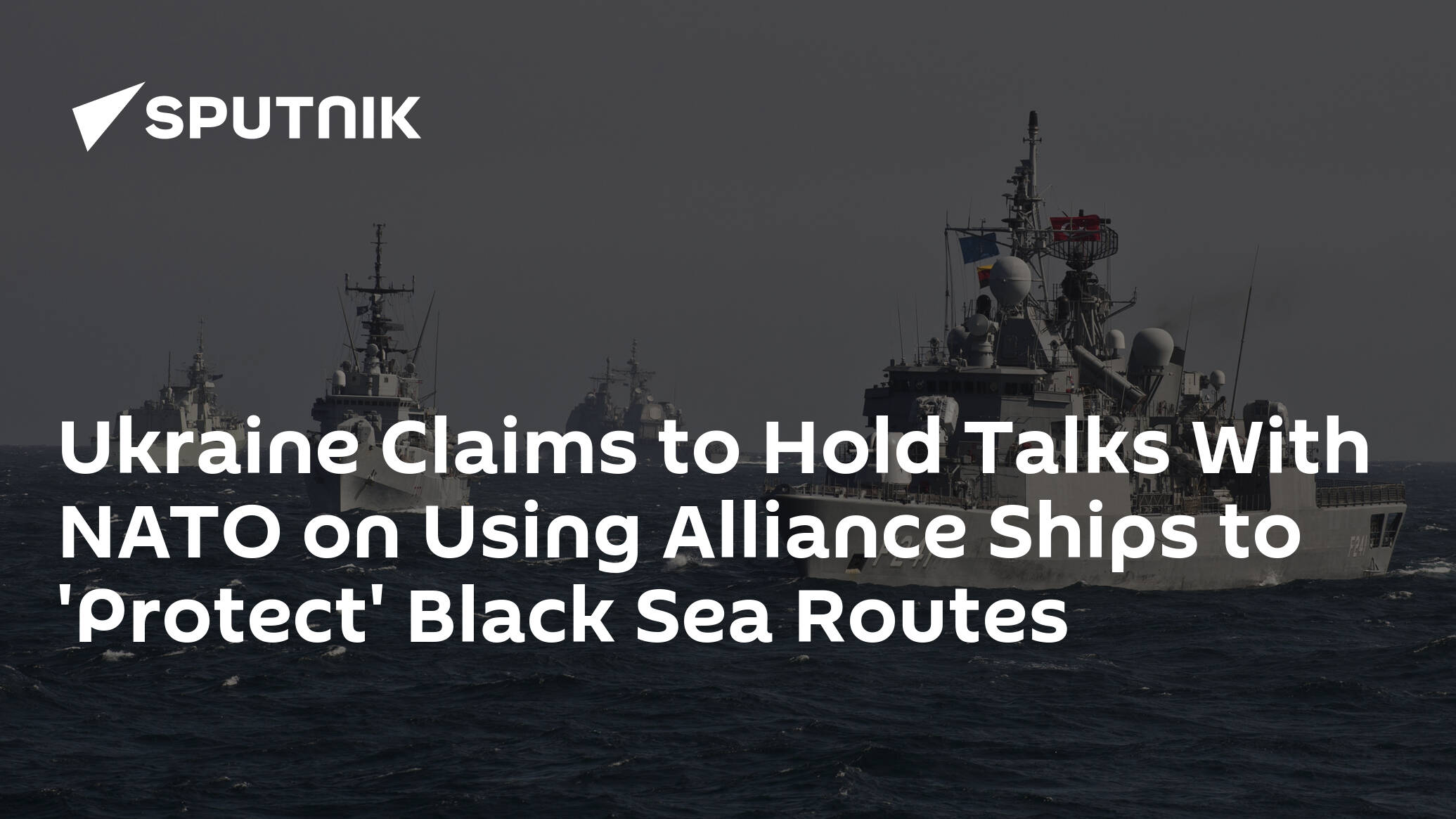 Ukraine Claims to Hold Talks With NATO on Using Alliance Ships to 'Protect' Black Sea Routes