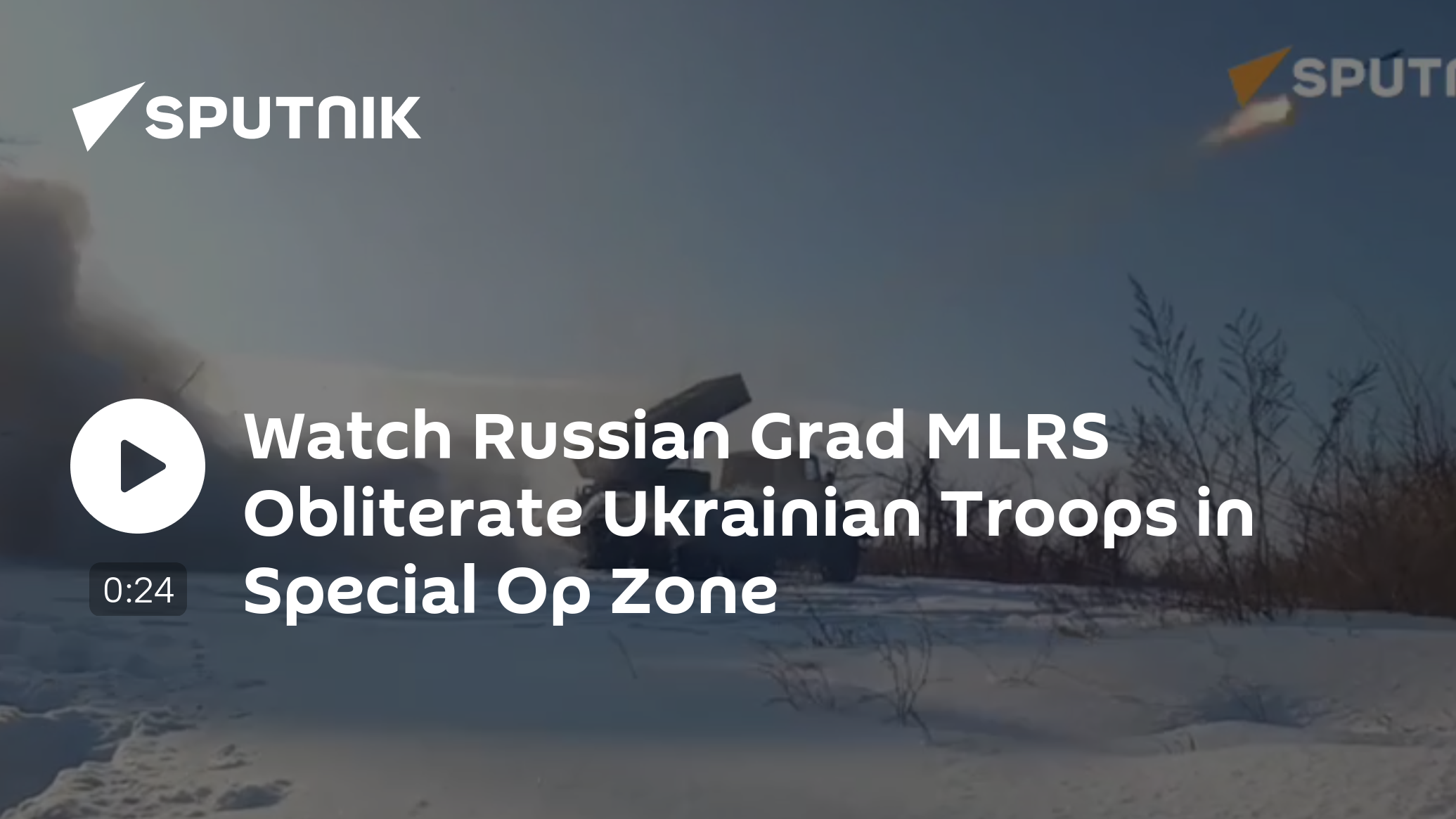 Watch Russian Grad MLRS Obliterate Ukrainian Troops in Special Op Zone