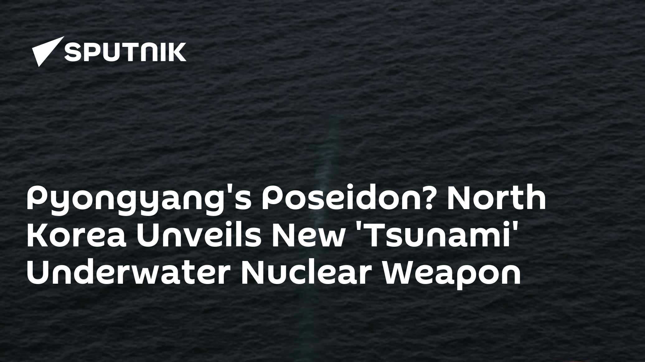 Pyongyang's Poseidon? North Korea Unveils New 'Tsunami' Underwater Nuclear Weapon - Vimarsana News
