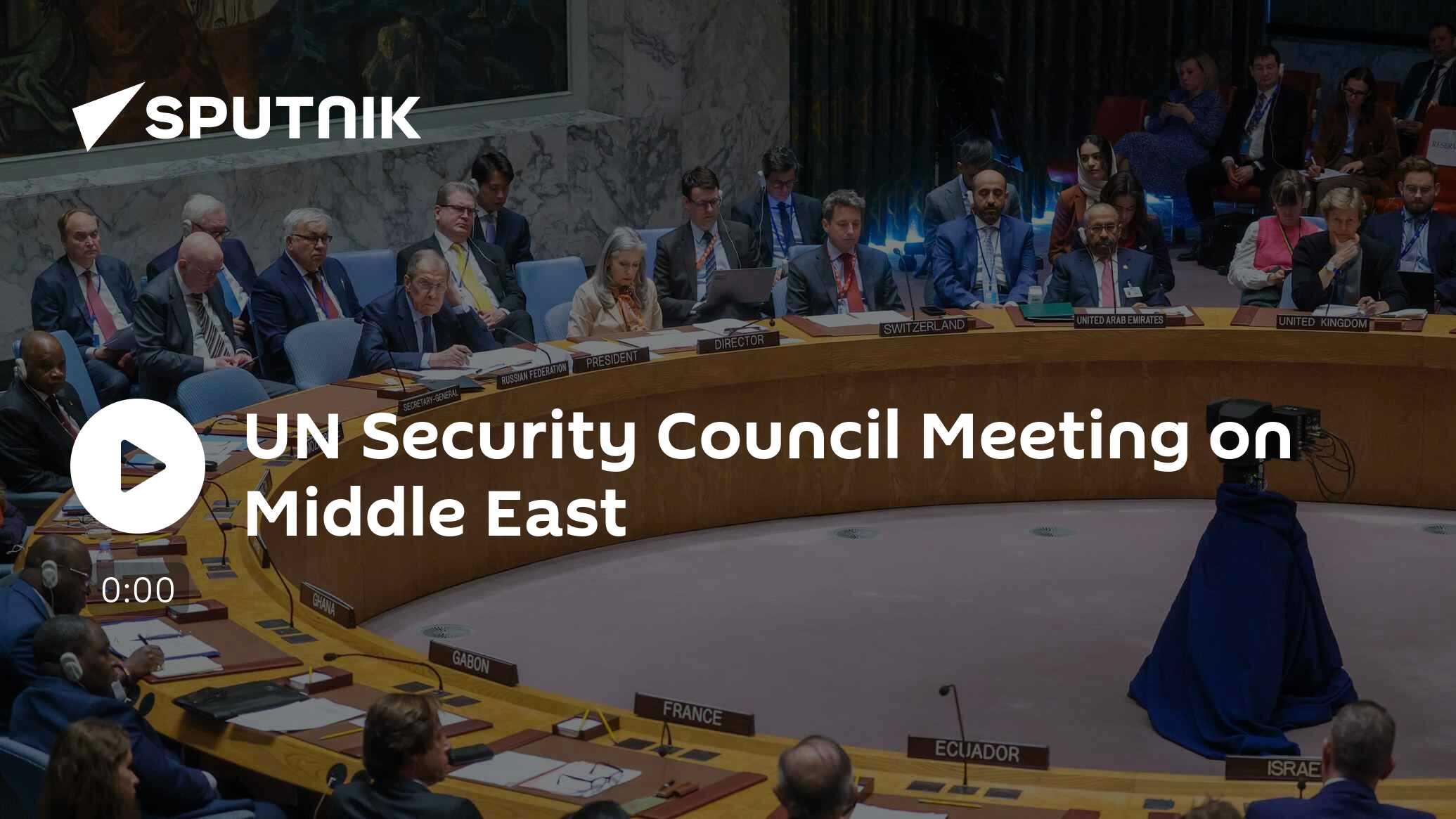 UN Security Council Meeting On Middle East