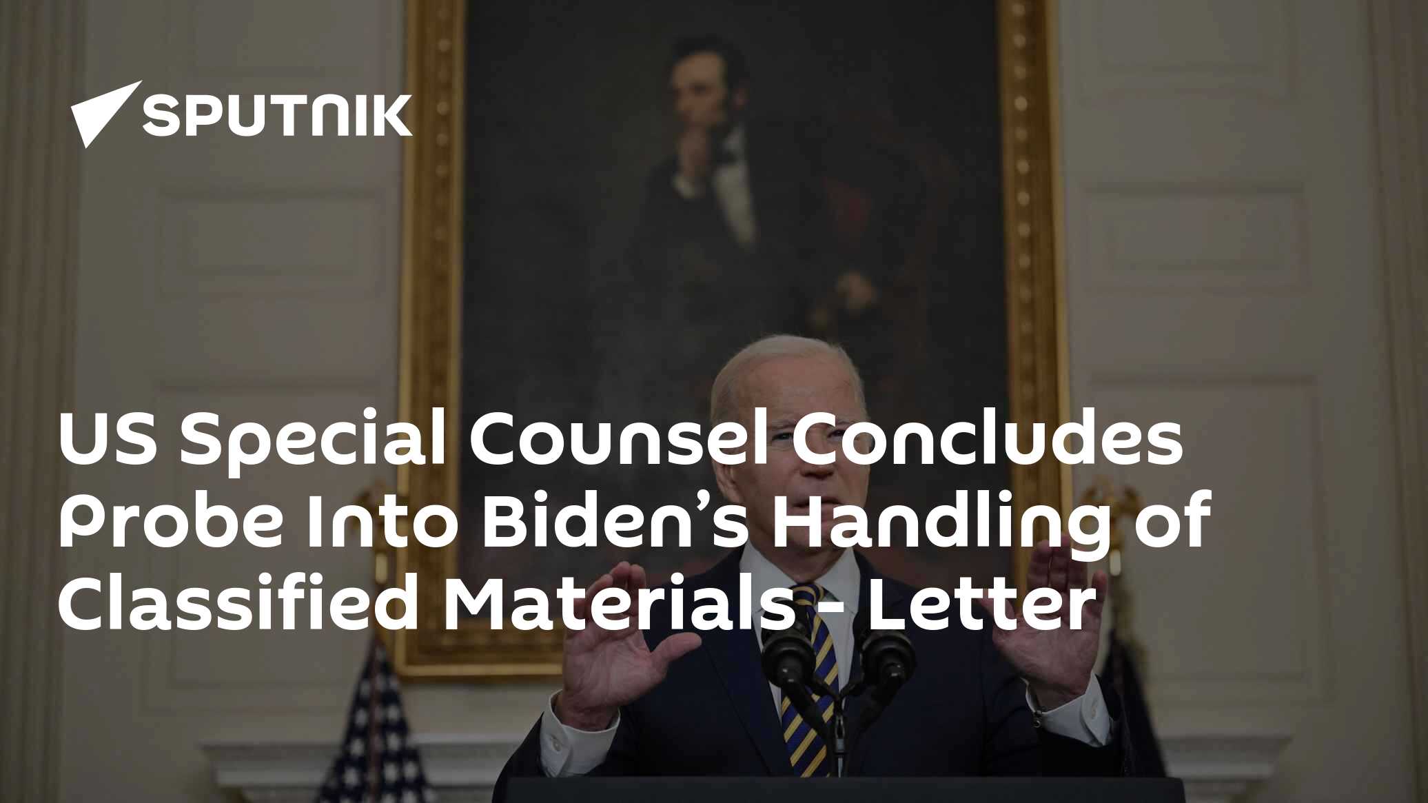 US Special Counsel Concludes Probe Into Biden's Handling of Classified Materials - Vimarsana News