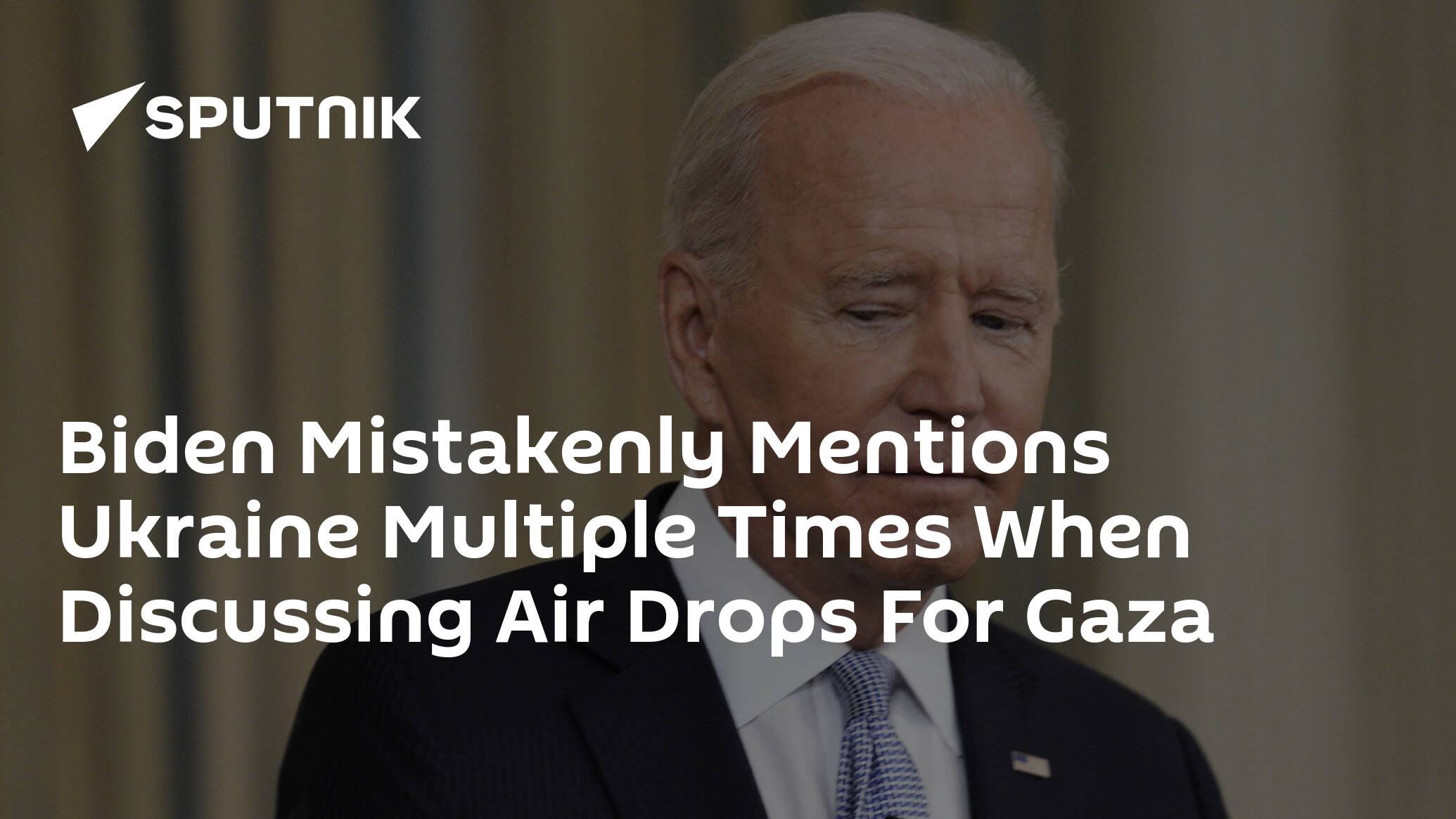 Biden Mistakenly Mentions Ukraine Multiple Times When Discussing Air Drops For Gaza