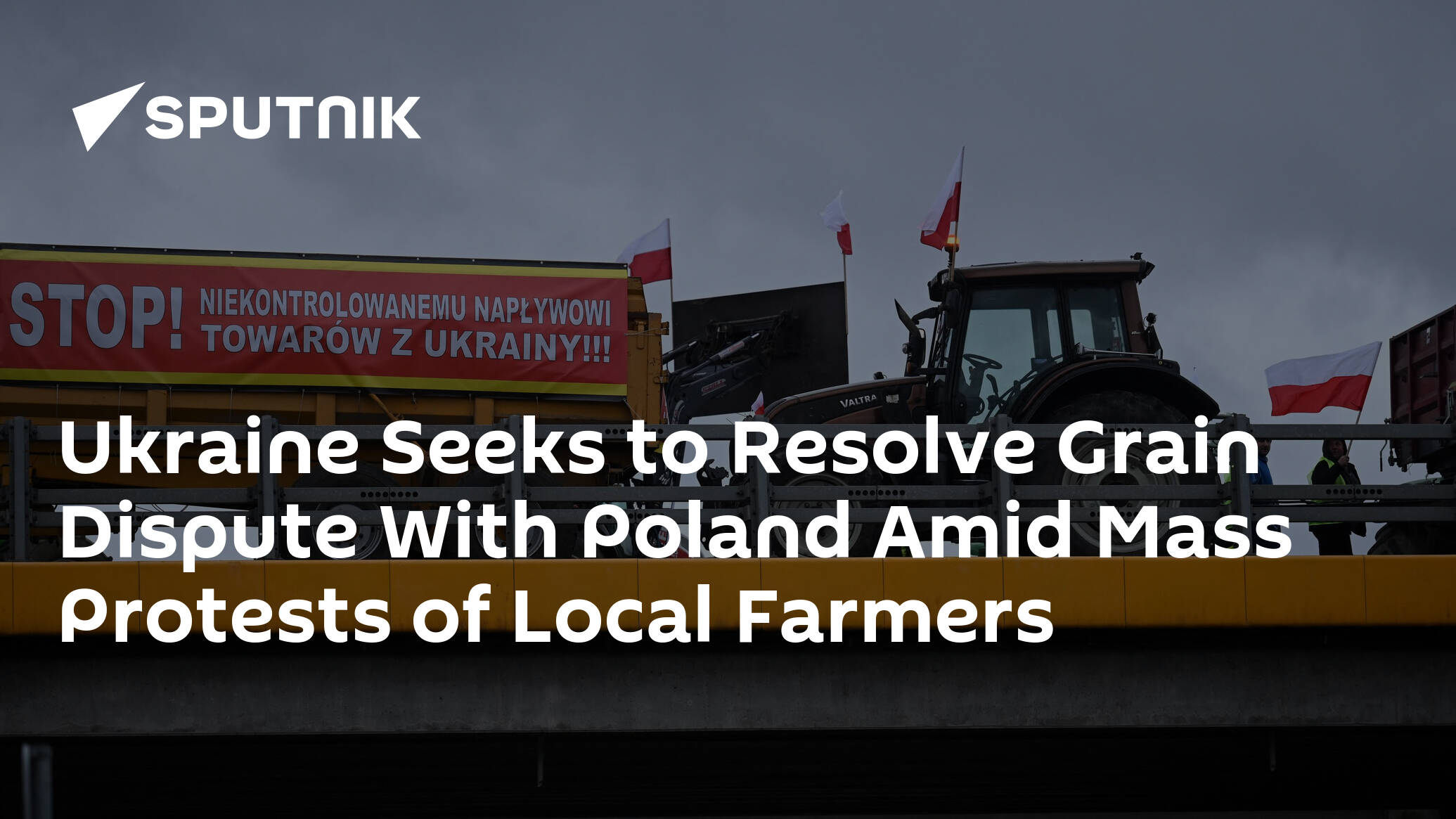 Ukraine Seeks to Resolve Grain Dispute With Poland Amid Mass Protests of Local Farmers