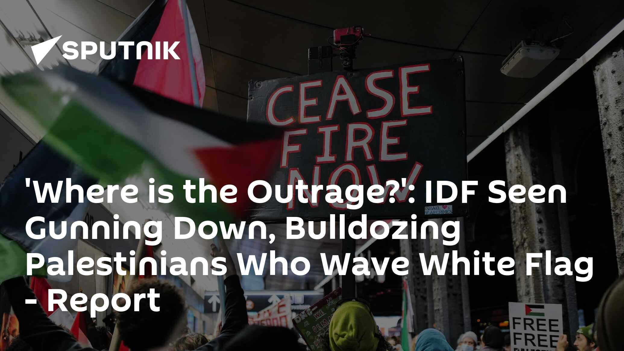 'Where is the Outrage?': IDF Seen Gunning Down, Bulldozing Palestinians Who Wave White Flag - Report