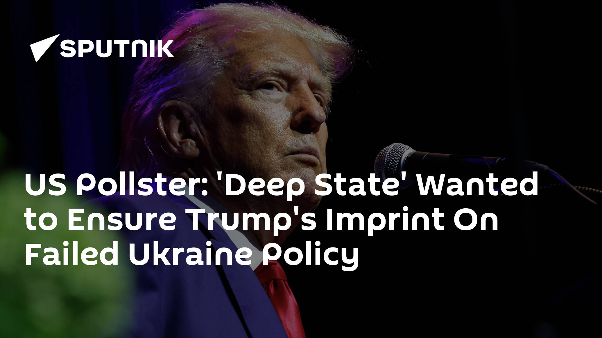 US Pollster: 'Deep State' Wanted to Ensure Trump's Imprint On Failed Ukraine Policy