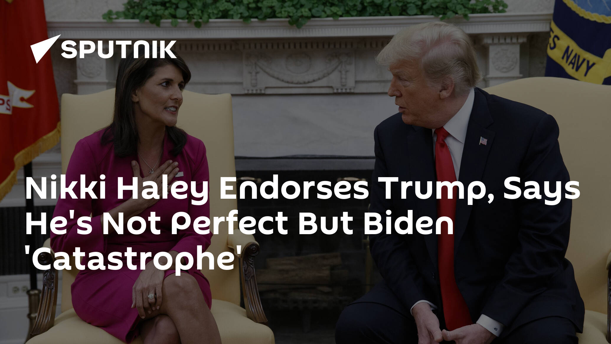 Nikki Haley Endorses Trump Says He's Not Perfect But Biden