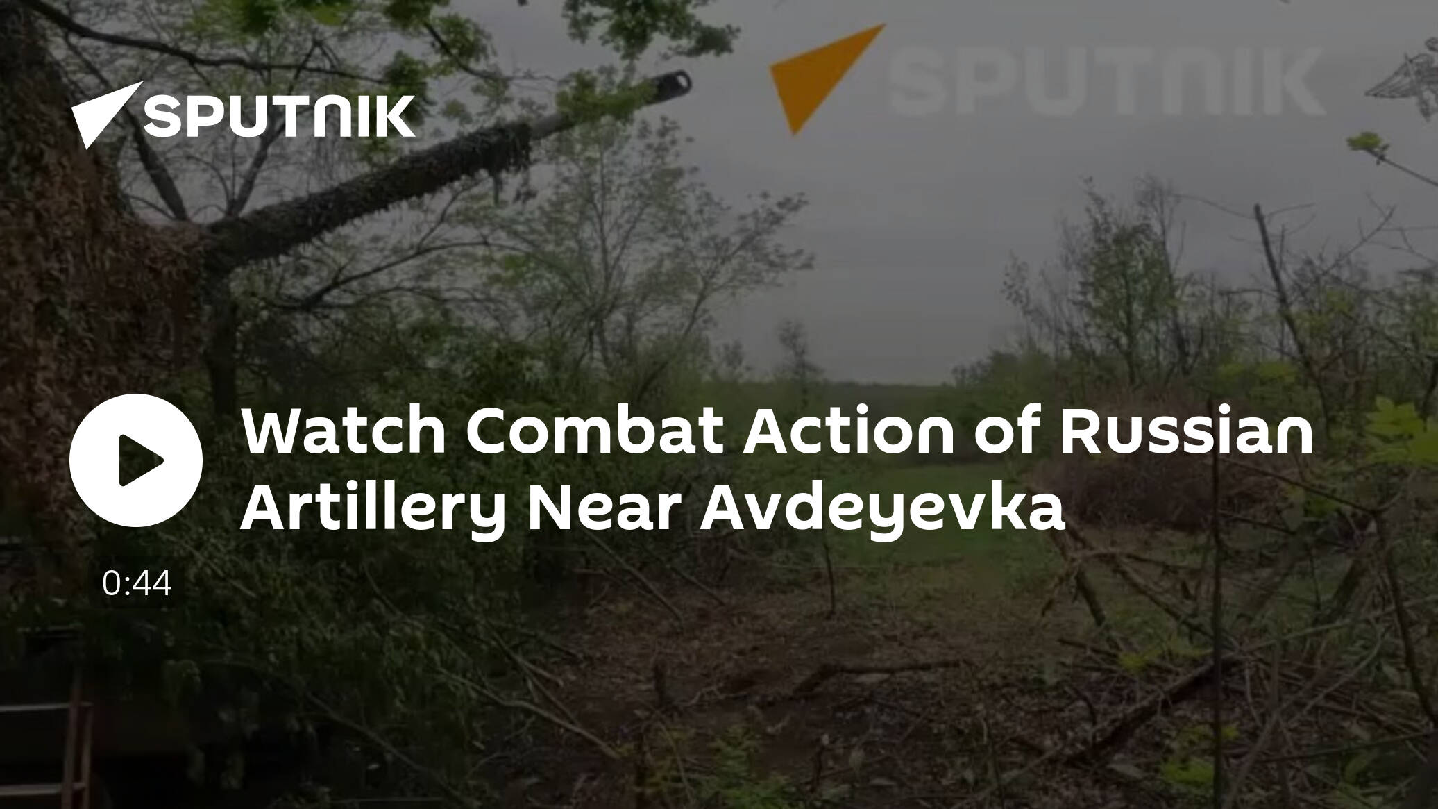 Watch Combat Action of Russian Artillery Near Avdeyevka