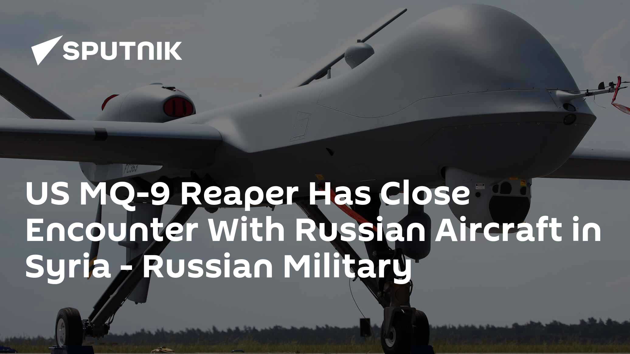 MQ-9 Reaper Flies Close to Russian Su-35 in Syria