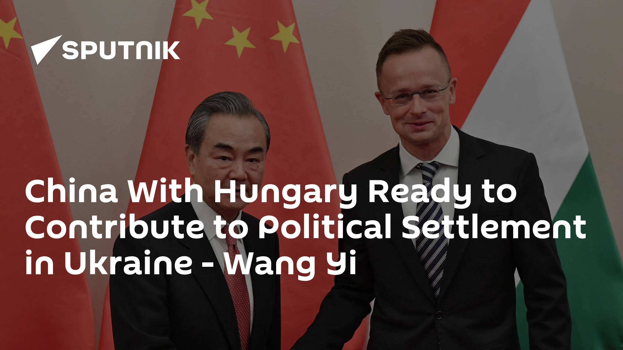 China With Hungary Ready to Contribute to Political Settlement in Ukraine - Wang Yi