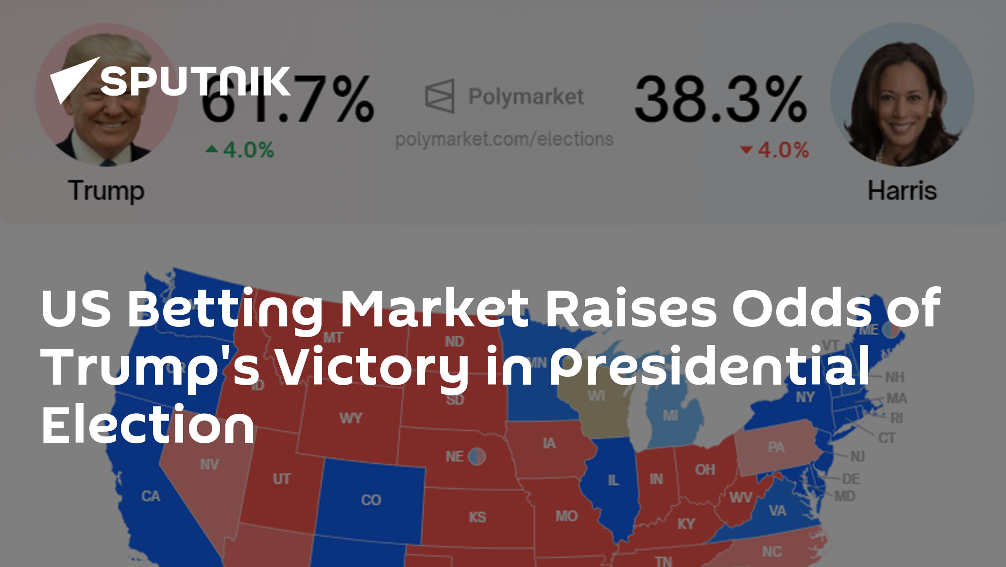 US Betting Market Raises Odds of Trump's Victory in Presidential Election