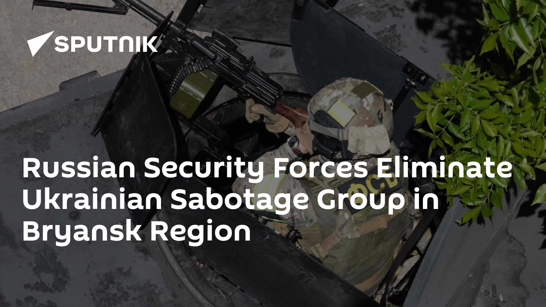 Russian Security Forces Eliminate Ukrainian Sabotage Group in Bryansk Region