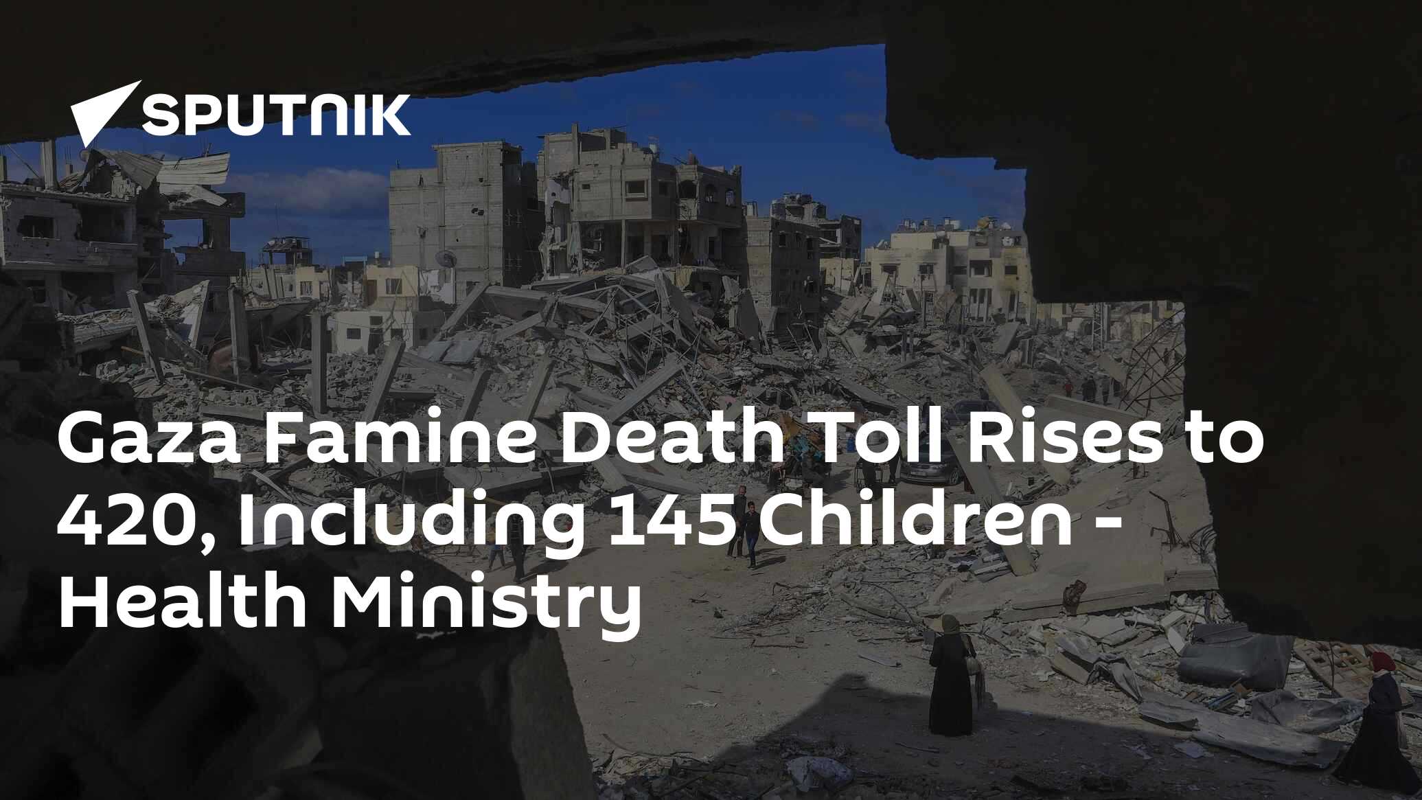 Gaza Famine Death Toll Rises to 420, Including 145 Children – Health Ministry