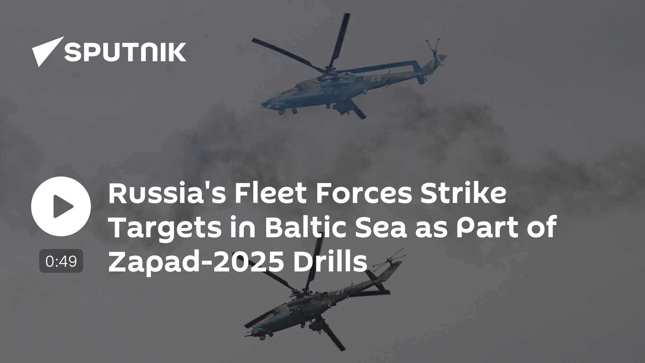 Russia's Fleet Forces Strike Targets in Baltic Sea as Part of Zapad-2025 Drills