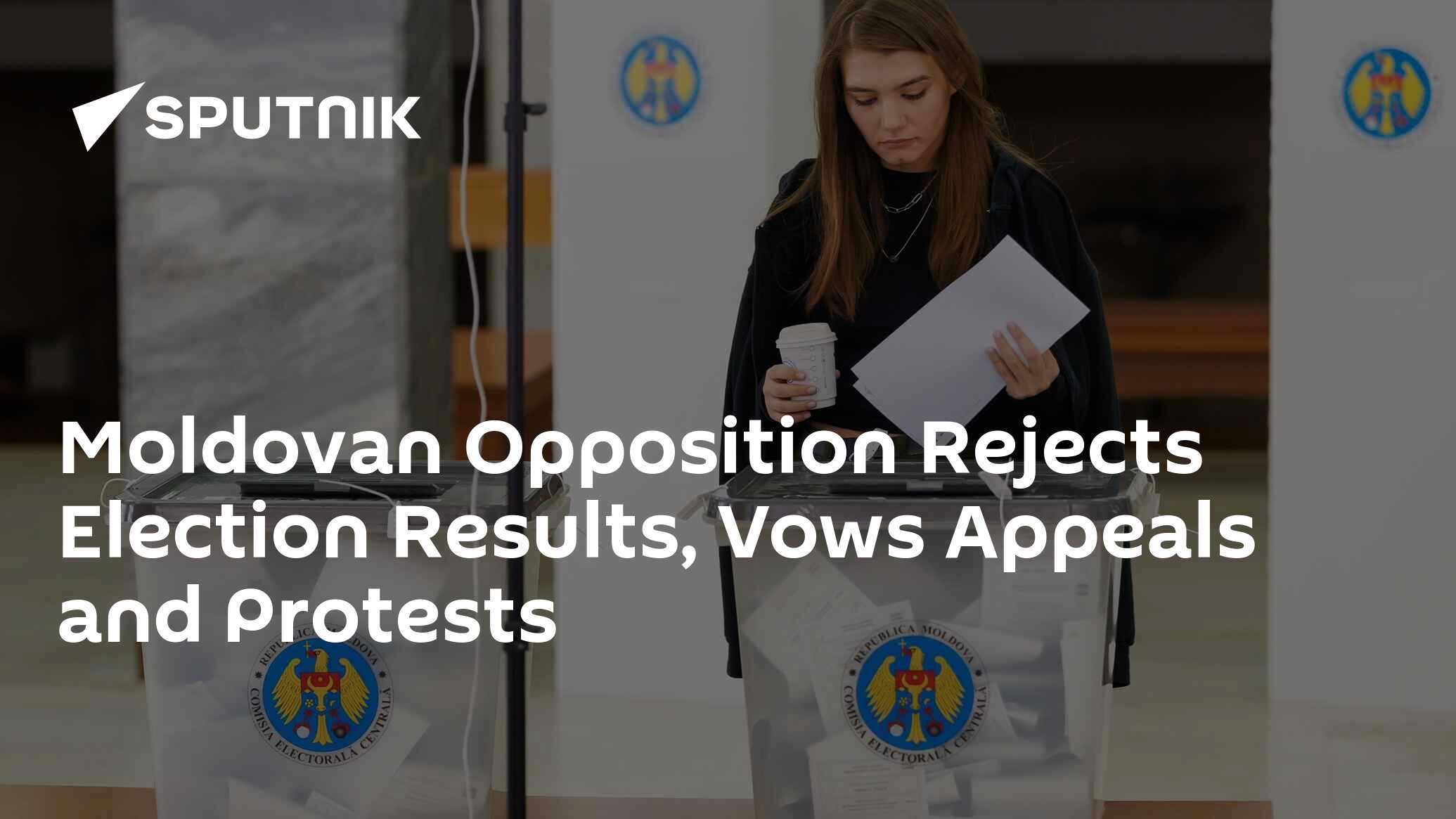 Moldovan Opposition Rejects Election Results, Vows Appeals and Protests