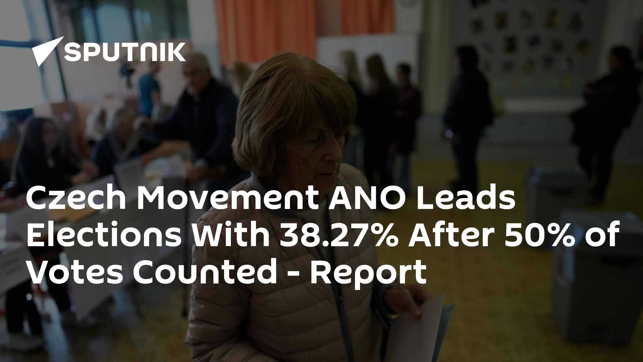 Czech Movement ANO Leads Elections With 38.27% After 50% of Votes Counted – Report