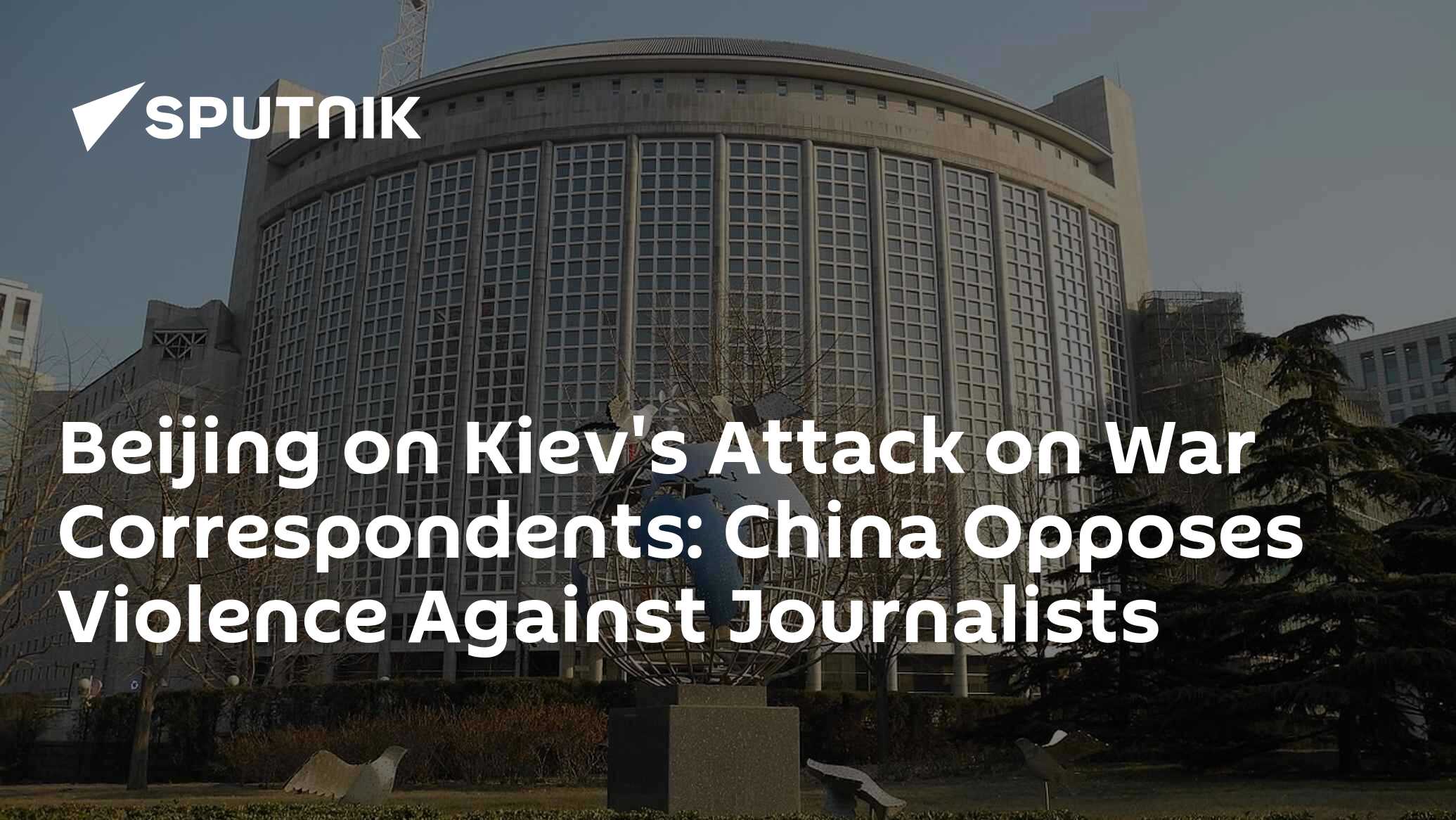 Beijing on Kiev's Attack on War Correspondents: China Opposes Violence Against Journalists