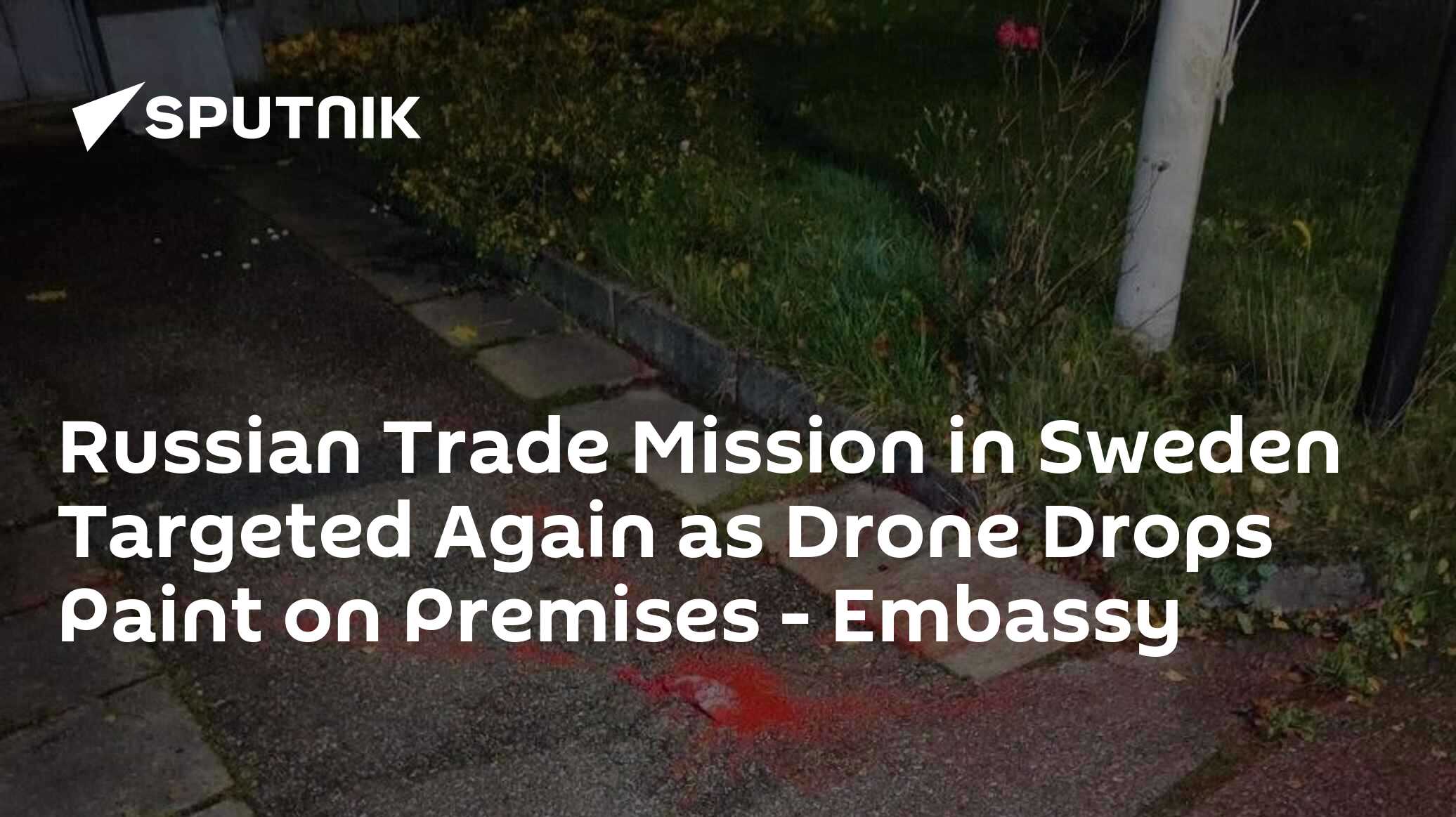 Russian Trade Mission in Sweden Targeted Again as Drone Drops Paint on Premises - Embassy