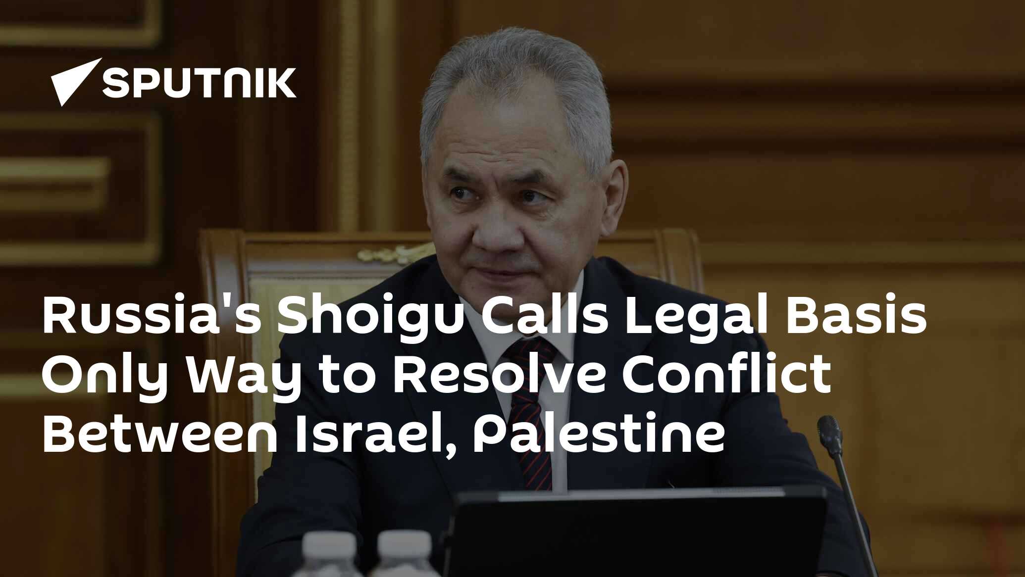 Russia's Shoigu Calls Legal Basis Only Way to Resolve Conflict Between Israel, Palestine