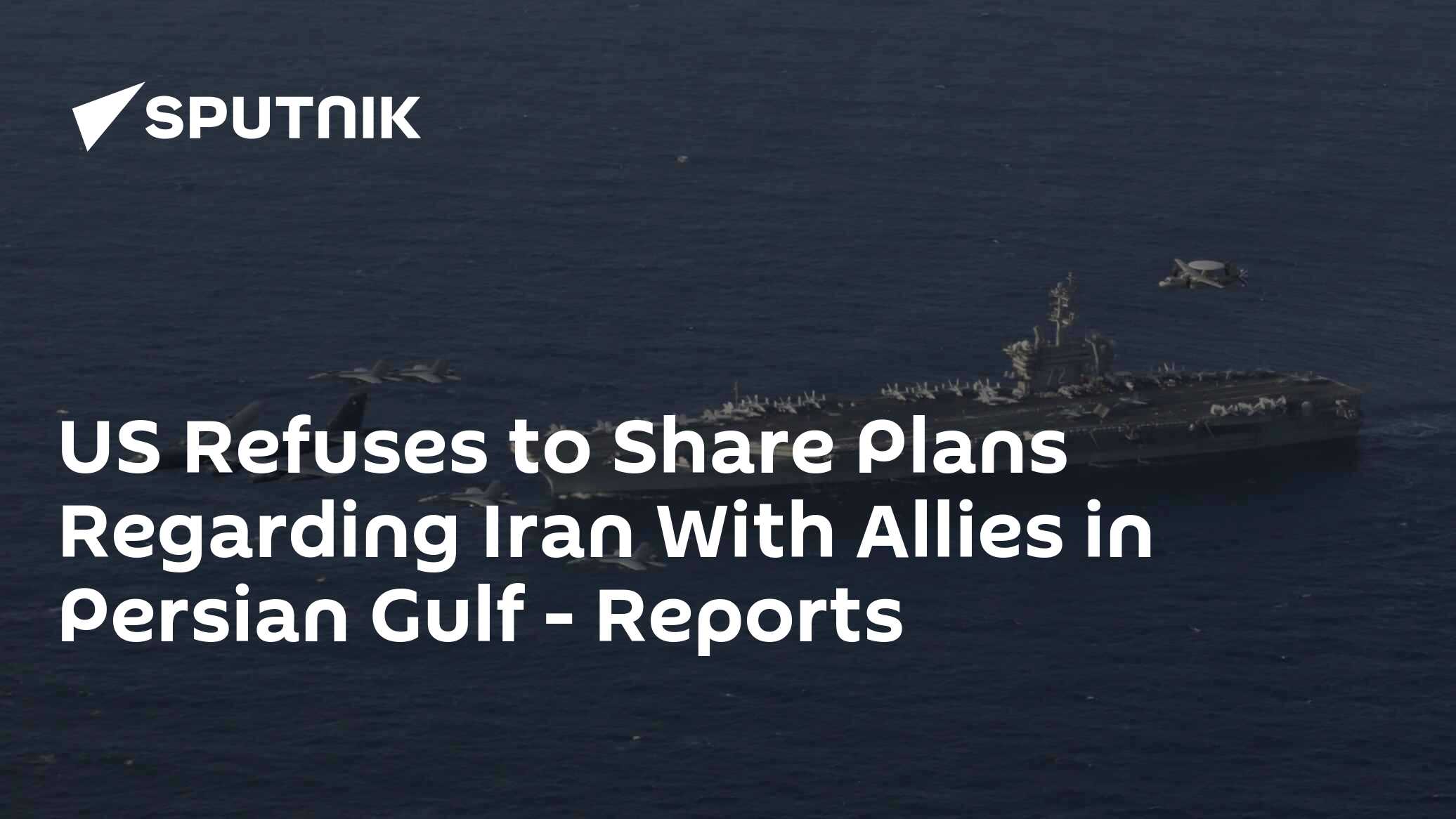 US Refuses to Share Plans Regarding Iran With Allies in Persian Gulf - Reports