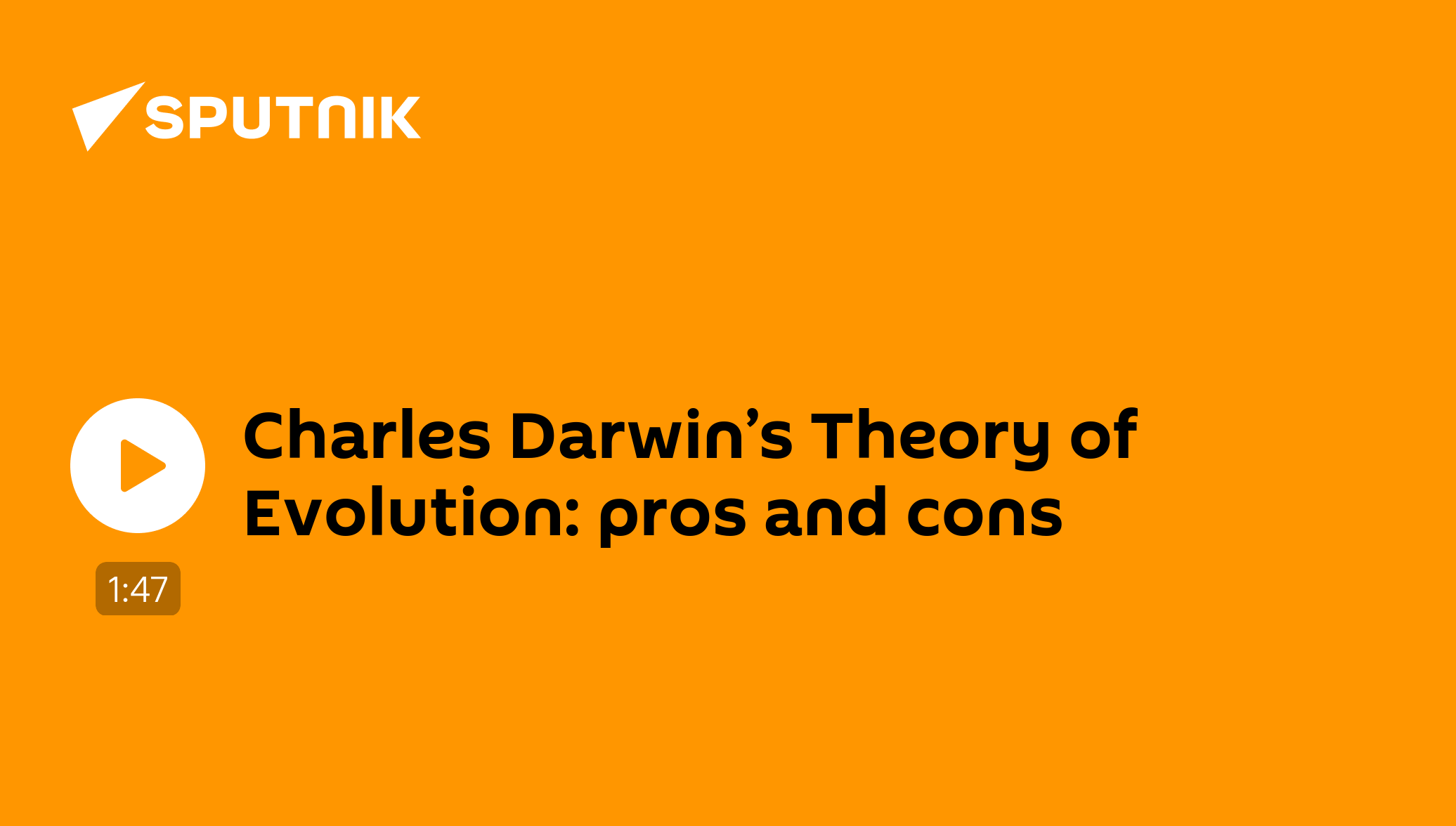 Charles Darwin’s Theory of Evolution: pros and cons - 12.02.2009 ...