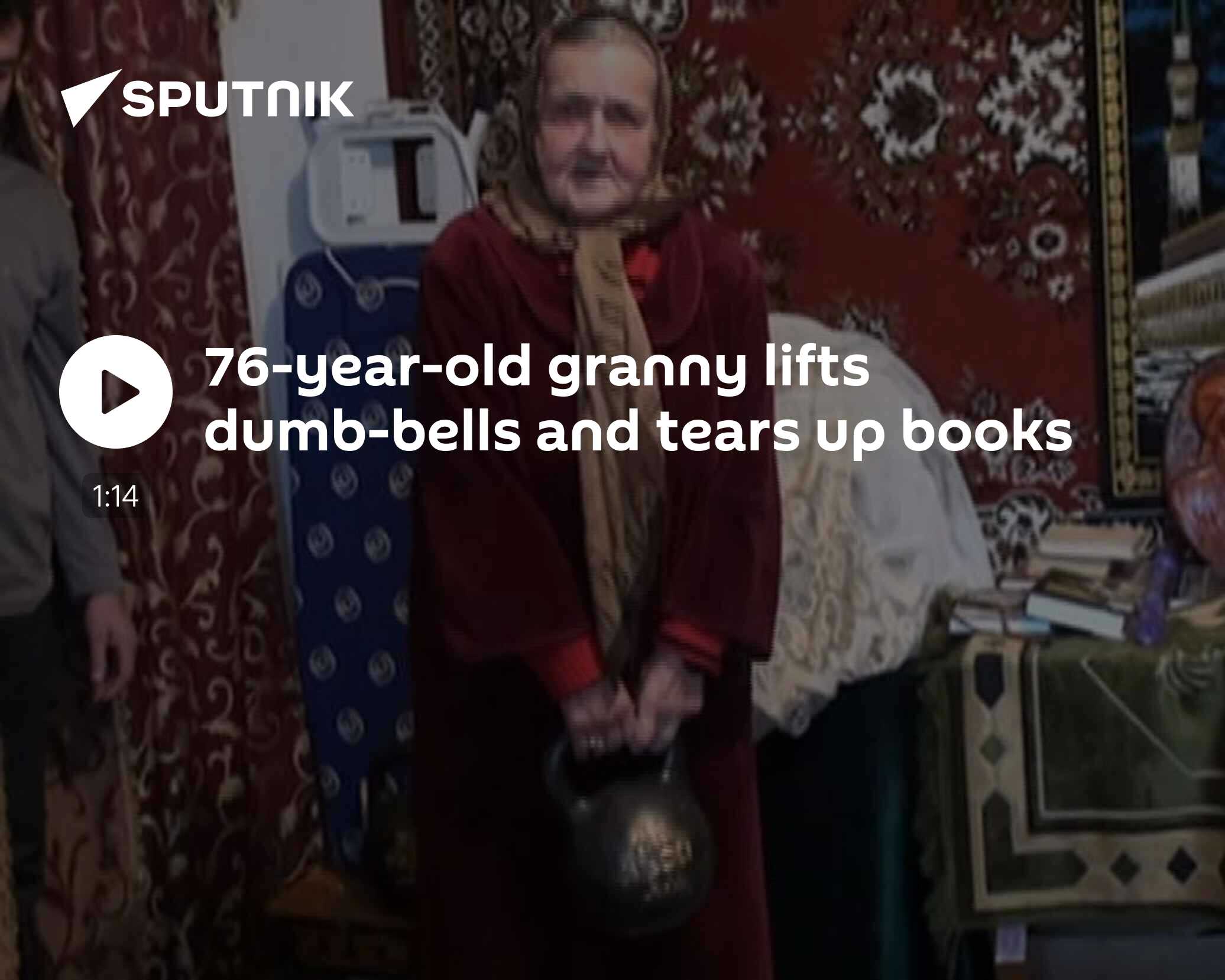 76 Year Old Granny Lifts Dumb Bells And Tears Up Books 09 03 2010