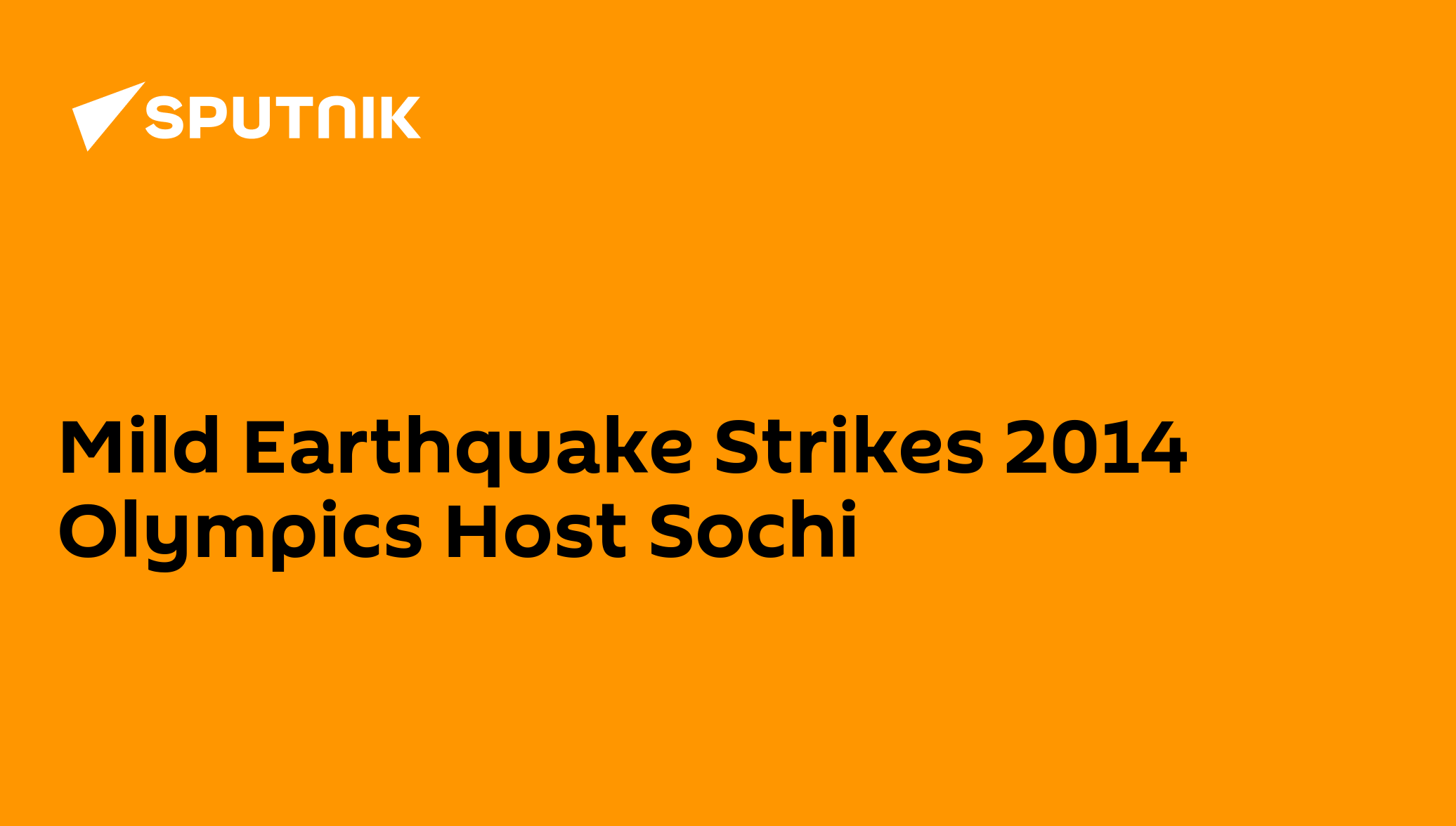 Mild Earthquake Strikes 2014 Olympics Host Sochi - 13.01.2013, Sputnik 