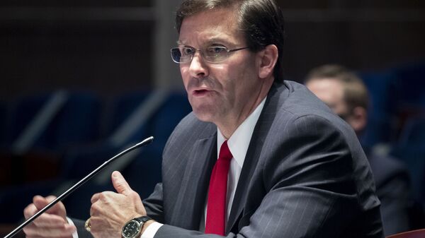 Defense Secretary Mark Esper testifies during a House Armed Services Committee hearing on Thursday, July 9, 2020, on Capitol Hill in Washington. - Sputnik International