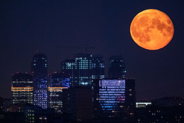 A full moon observed in Moscow, Russia. - Sputnik International