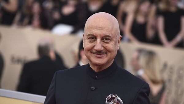 Anupam Kher arrives at the 24th annual Screen Actors Guild Awards at the Shrine Auditorium & Expo Hall on Sunday, Jan. 21, 2018, in Los Angeles. (Photo by Jordan Strauss/Invision/AP) - Sputnik International