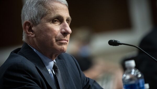 Director of the National Institute of Allergy and Infectious Diseases Dr. Anthony Fauci listens during a Senate Health, Education, Labor and Pensions Committee hearing on Capitol Hill in Washington, Tuesday, June 30, 2020 - Sputnik International