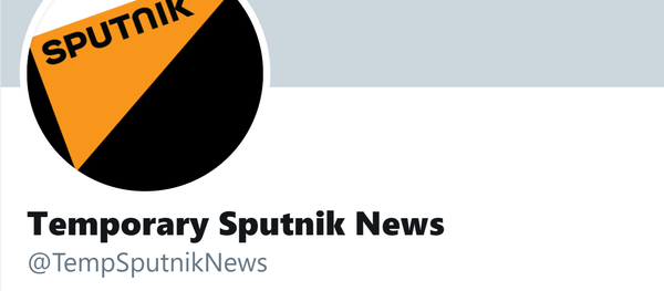 A screenshot of the temporary Sputnik News Twitter account, created amid the Twitter 'verified accounts' lockdown amid a hacker attack. - Sputnik International