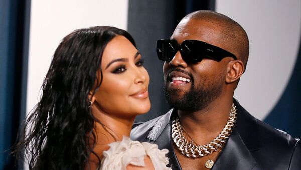 Kanye West and Kim Kardashian attend the Vanity Fair Oscar party in Beverly Hills during the 92nd Academy Awards, in Los Angeles, 9 February 2020. - Sputnik International