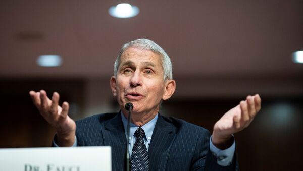 Anthony Fauci, director of the National Institute of Allergy and Infectious Diseases, speaks during a Senate Health, Education, Labor and Pensions Committee hearing on efforts to get back to work and school during the coronavirus disease (COVID-19) outbreak, in Washington, D.C., U.S. June 30, 2020 - Sputnik International