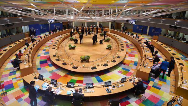 A general view prior to the start of the first face-to-face EU summit since the coronavirus disease (COVID-19) outbreak, in Brussels, Belgium July 18, 2020 - Sputnik International