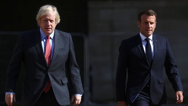British Prime Minister Boris Johnson and French President Emmanuel Macron - Sputnik International