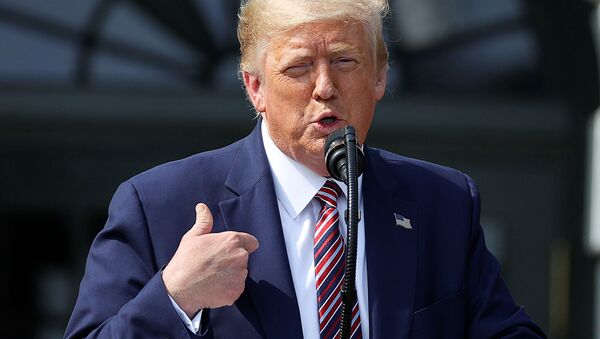 U.S. President Donald Trump touts administration efforts to curb federal regulations during an event on the South Lawn of the White House in Washington, U.S., July 16, 2020.  - Sputnik International
