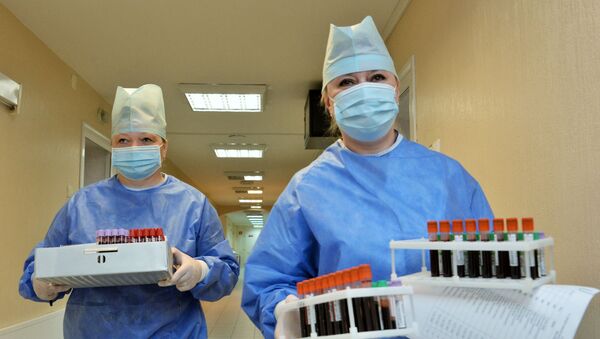 Medics in the Russian military hospital after coronavirus vaccine trials - Sputnik International
