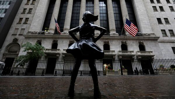 The Fearless Girl statue is seen outside the New York Stock Exchange (NYSE) in New York City, New York, U.S., June 11, 2020.  - Sputnik International