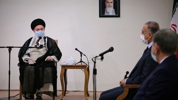 Iran's Supreme Leader Ayatollah Ali Khamenei meets with Iraqi Prime Minister Mustafa al-Kadhimi  - Sputnik International
