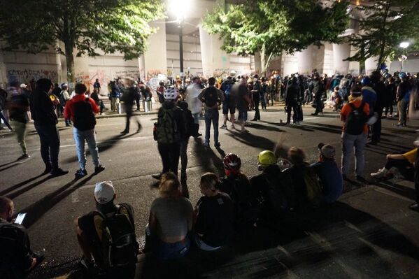 Mark O'Hatfield courthouse in Portland, where protesters gathered to speak out against racism - Sputnik International