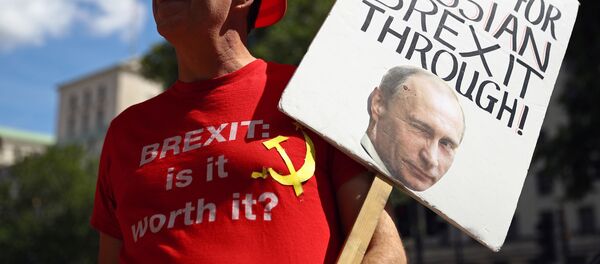 Anti-Brexit demonstrator Steve Bray holds a placard as he protests outside Downing Street in London, Britain, July 21, 2020 Anti-Brexit demonstrator Steve Bray holds a placard as he protests outside Downing Street in London, Britain, July 21, 2020 - Sputnik International